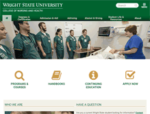 Tablet Screenshot of nursing.wright.edu